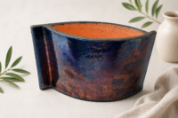 Raku Wave Vessel