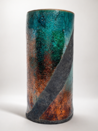 Raku Column Vessel
