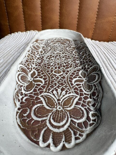 Vintage Terracotta Lace Dish - Image 4