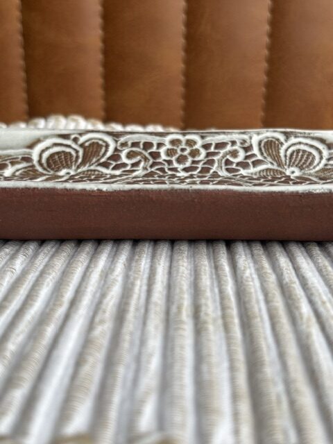 Vintage Terracotta Lace Dish - Image 2